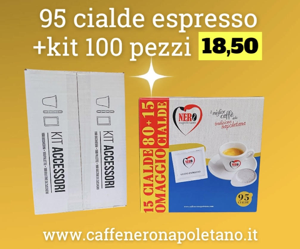 95 CIALDE ESPRESSO + KIT ACCESSORI LOTTO 99